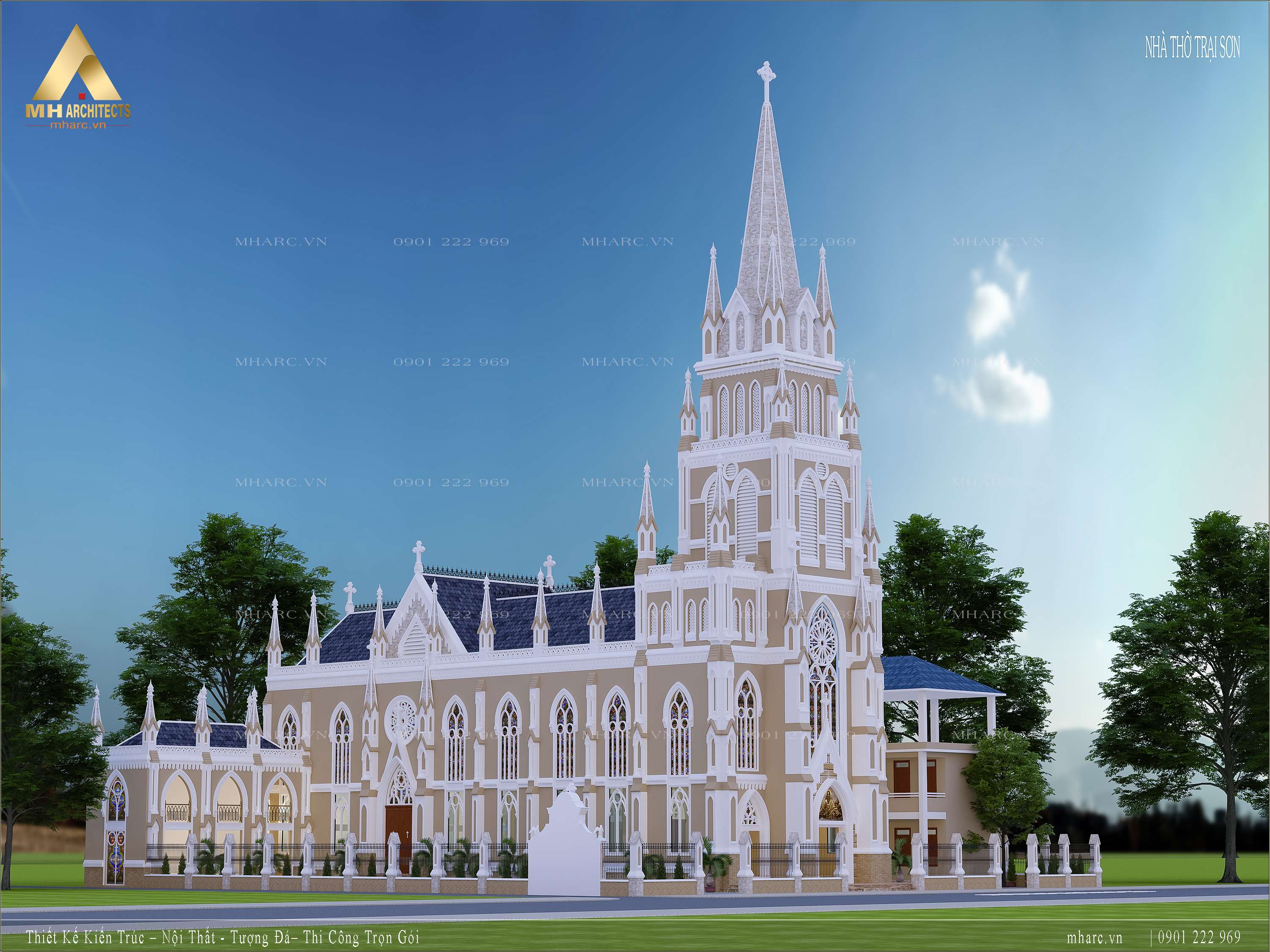 Nhà thờ Trại Sơn được thiết kế đẹp lộng lẫy