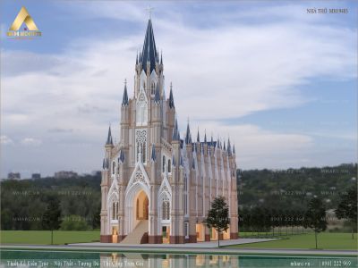 Nhà thờ công giáo đẹp nguy nga với nét kiến trúc Gothic Mh19483