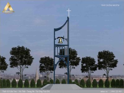 Tháp chuông công giáo với nét đẹp thanh thoát và hiện đại Mh19734 